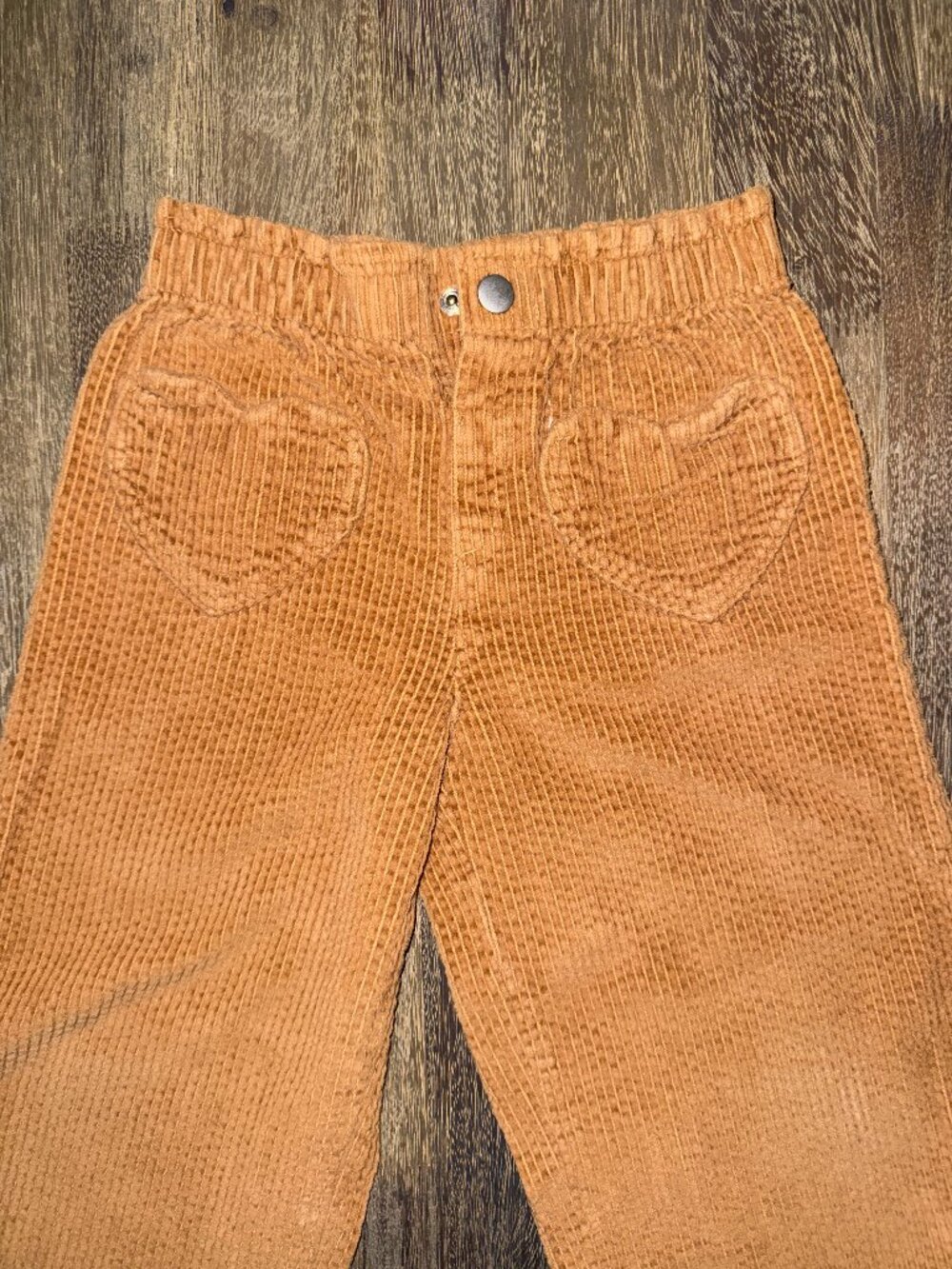 ⚓ Old Navy Toddler Heart Pocket Wide Leg Corduroy Pants Candy Graham 5T ⚓